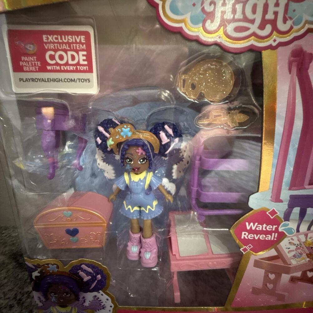 Royale High ART CLASS PLAYSET 3" Mini Doll & Accessories 1 Surprise Water Reveal